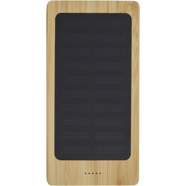 Logo trade promotional item photo of: Alata 8000 mAh bamboo solar power bank