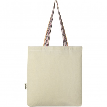 Logo trade advertising product photo of: Rainbow 180 g/m² recycled cotton tote bag 5L