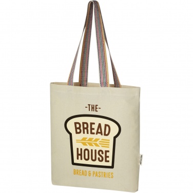 Logo trade promotional giveaways picture of: Rainbow 180 g/m² recycled cotton tote bag 5L