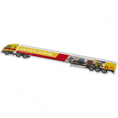 Logo trade promotional merchandise picture of: Tait 30cm lorry-shaped recycled plastic ruler