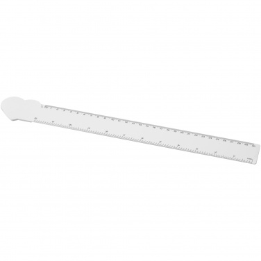 Logotrade promotional products photo of: Tait 30cm heart-shaped recycled plastic ruler