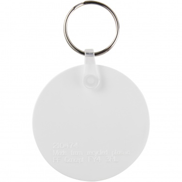 Logotrade promotional item picture of: Tait circle-shaped recycled keychain