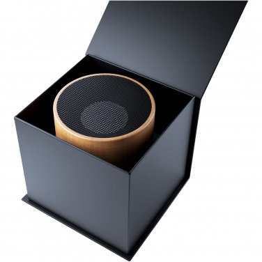 Logotrade promotional gift picture of: SCX.design S27 3W wooden ring speaker
