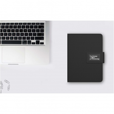 Logo trade promotional merchandise photo of: SCX.design O16 A5 light-up notebook power bank
