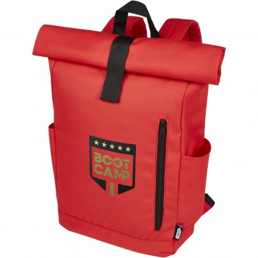 Logotrade promotional gift image of: Byron 15.6" GRS RPET roll-top backpack 18L
