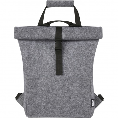 Logotrade promotional giveaway image of: Felta GRS recycled felt roll-top bike bag 13L