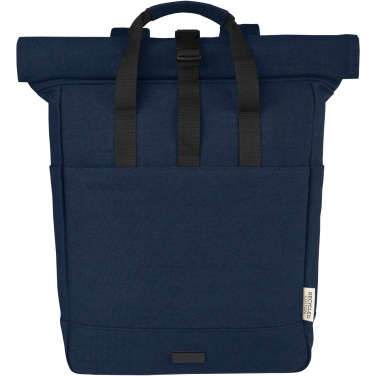 Logo trade promotional gift photo of: Joey 15” GRS recycled canvas rolltop laptop backpack 15L