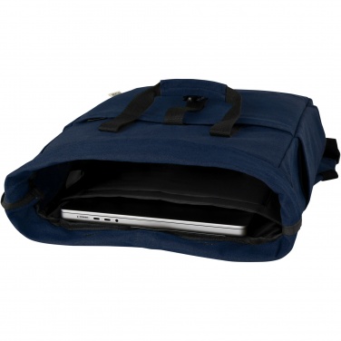 Logo trade promotional giveaways image of: Joey 15” GRS recycled canvas rolltop laptop backpack 15L