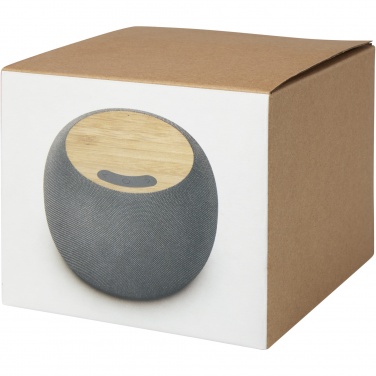 Logotrade promotional giveaways photo of: Ecofiber bamboo/RPET Bluetooth® speaker and wireless charging pad