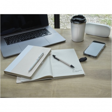 Logo trade promotional products image of: Dairy Dream A5 size reference recycled milk cartons notebook and ballpoint pen set