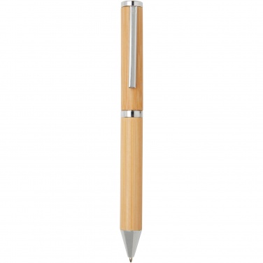 Logotrade promotional items photo of: Apolys bamboo ballpoint and rollerball pen gift set 