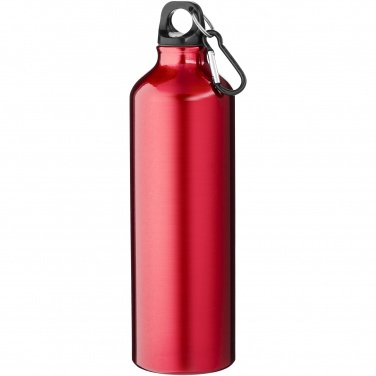 Logo trade promotional products image of: Oregon 770 ml RCS certified recycled aluminium water bottle with carabiner