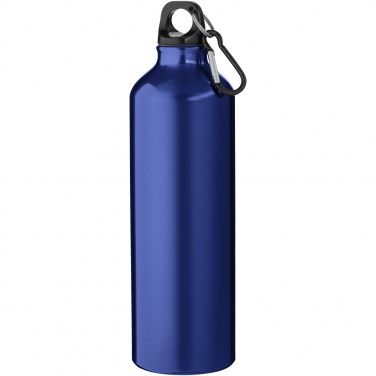 Logo trade promotional products image of: Oregon 770 ml RCS certified recycled aluminium water bottle with carabiner