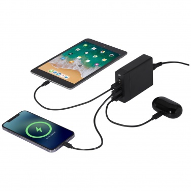 Logo trade promotional item photo of: ADAPT 72W recycled plastic PD power station