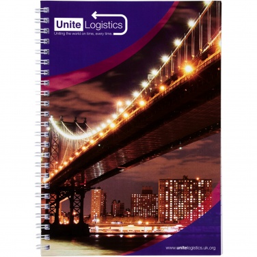 Logo trade advertising products picture of: Desk-Mate® A5 spiral notebook with printed back cover