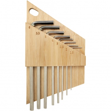 Logo trade corporate gifts picture of: Allen bamboo hex key tool set