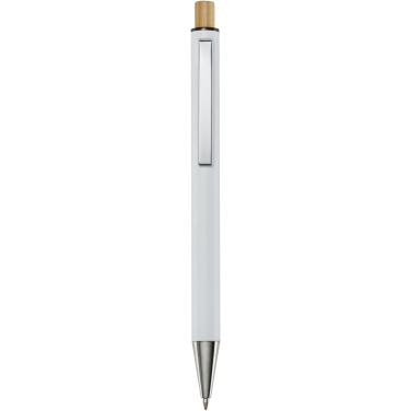 Logo trade advertising products image of: Cyrus recycled aluminium ballpoint pen (black ink)