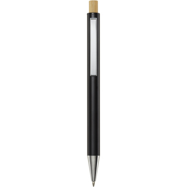 Logo trade corporate gift photo of: Cyrus recycled aluminium ballpoint pen (black ink)