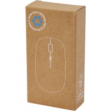 Logo trade promotional items image of: Menlo RCS recycled plastic wireless mouse 