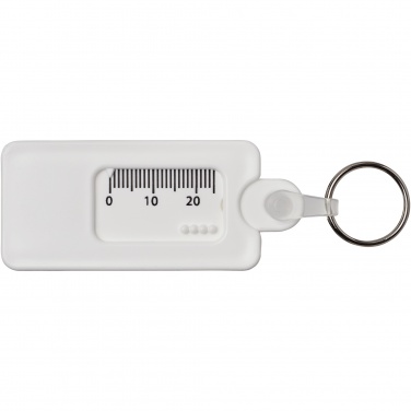 Logo trade business gift photo of: Kym recycled tyre tread check keychain