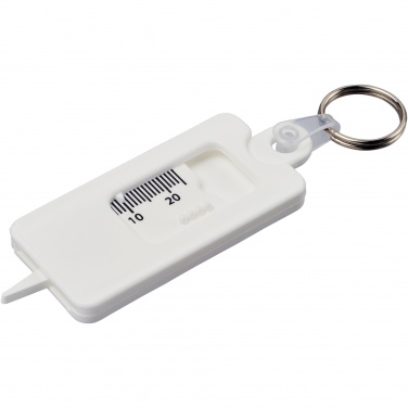 Logotrade promotional item image of: Kym recycled tyre tread check keychain