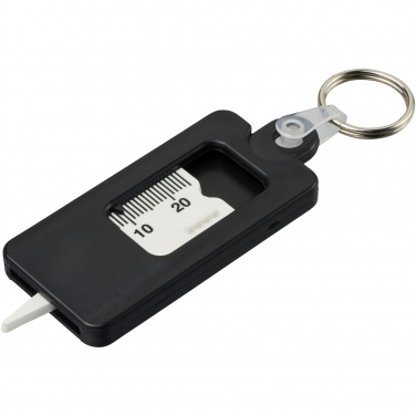 Logo trade promotional merchandise photo of: Kym recycled tyre tread check keychain