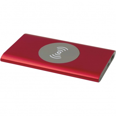 Logo trade business gifts image of: Juice 4000 mAh Type-C recycled aluminium wireless power bank 
