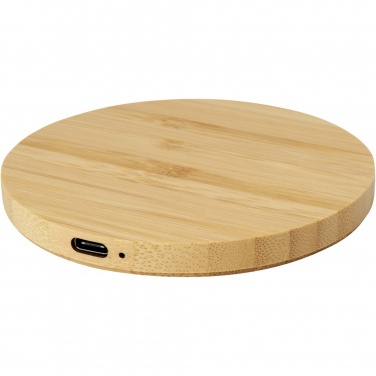 Logo trade promotional merchandise photo of: Essence 15W bamboo wireless charging pad