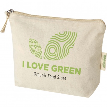 Logo trade promotional products image of: Orissa 180 g/m² organic toiletry bag 1L