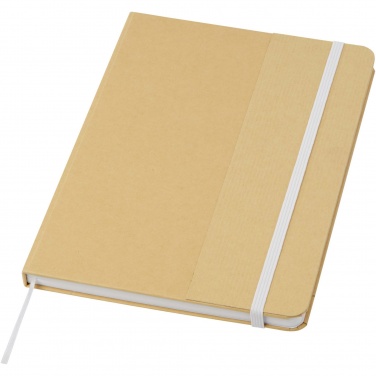 Logo trade promotional gifts image of: Nelida A5 recycled cardboard hard cover notebook