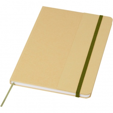 Logo trade advertising product photo of: Nelida A5 recycled cardboard hard cover notebook