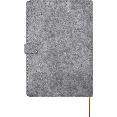 Logotrade promotional item picture of: Viviana A5 recycled felt and cork notebook