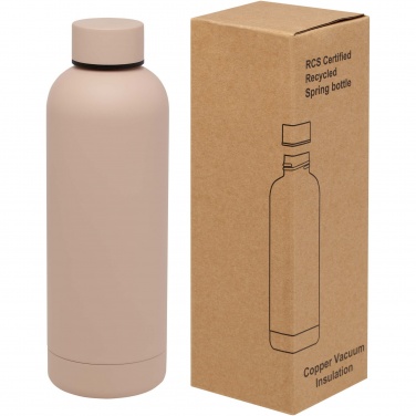 Logotrade promotional giveaway image of: Spring 500 ml RCS certified recycled stainless steel copper vacuum insulated bottle