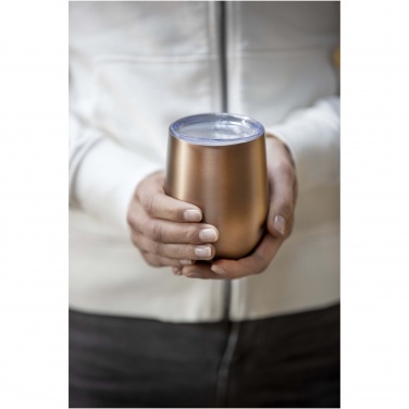 Logo trade promotional gifts image of: Corzo 350 ml RCS certified recycled stainless steel copper vacuum insulated cup