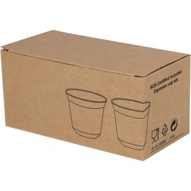 Logotrade business gift image of: Duo 80 ml RCS certified stainless steel espresso cup set 