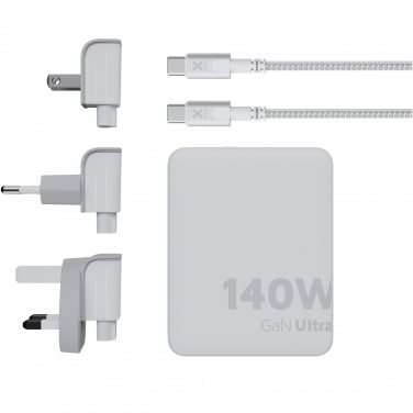 Logotrade promotional gift image of: Xtorm XVC2140 GaN Ultra 140W travel charger with 240W USB-C PD cable