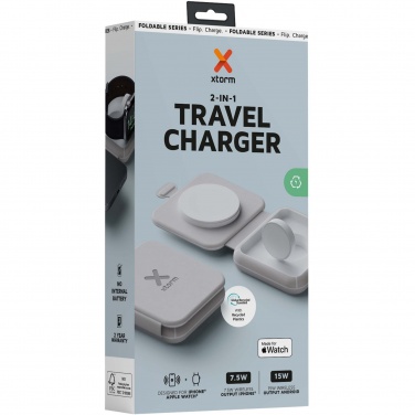 Logo trade promotional gift photo of: Xtorm XWF21 15W foldable 2-in-1 wireless travel charger