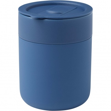 Logo trade promotional products image of: Java 330 ml ceramic tumbler with silicone wrap and plastic lid