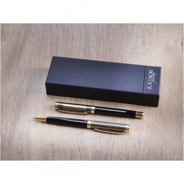 Logo trade promotional merchandise image of: Legato ballpoint and rollerball pen set