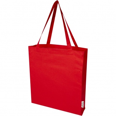 Logotrade corporate gift picture of: Madras 140 g/m² GRS recycled cotton gusset tote bag
