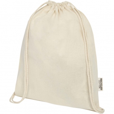 Logotrade promotional merchandise photo of: Oregon 140 g/m² GRS recycled cotton drawstring bag