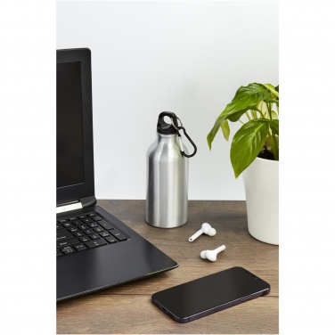 Logo trade promotional products picture of: Oregon 400 ml aluminium water bottle with carabiner