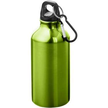 Logotrade advertising product image of: Oregon 400 ml aluminium water bottle with carabiner