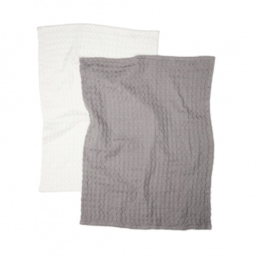 Logotrade promotional gift picture of: VINGA Cromer waffle kitchen towel, 2 pcs