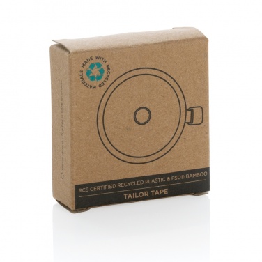 Logotrade corporate gift image of: RCS recycled plastic & bamboo tailor tape