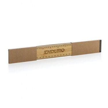 Logo trade promotional items image of: Timberson extra thick 30cm double sided bamboo ruler