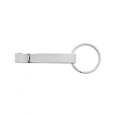 Logo trade promotional products image of: RCS recycled zinc alloy bottle opener keychain