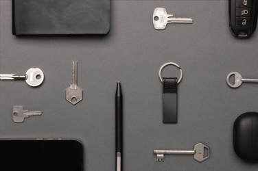 Logotrade promotional products photo of: Luxury PU keychain RCS recycled zinc alloy