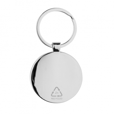 Logotrade promotional merchandise photo of: RCS recycled zinc alloy round keychain with bamboo