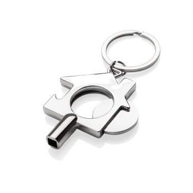 Logo trade promotional item photo of: RCS recycled zinc alloy 3 in 1 keychain